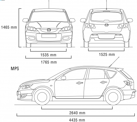 2007 Mazda 3MPS Hatchback blueprint